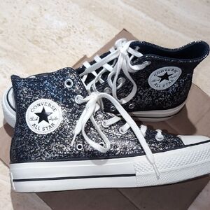 Converse Black Glitter High-Tops
